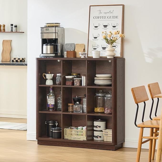 Joaxswe 9 Cube Bookshelf, 40.5" Wide Organizer Bookcase