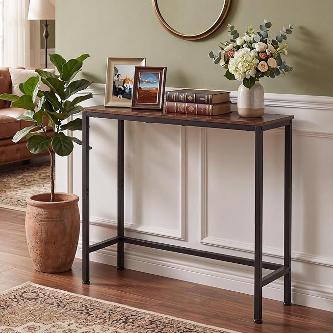 Sturdy Console Table with 98 lb Capacity, Stable Wobble-Free Design