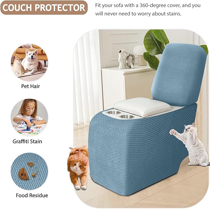 ALIECOM Recliner Sectional Couch Covers L Shape Stretch Corner Reclining