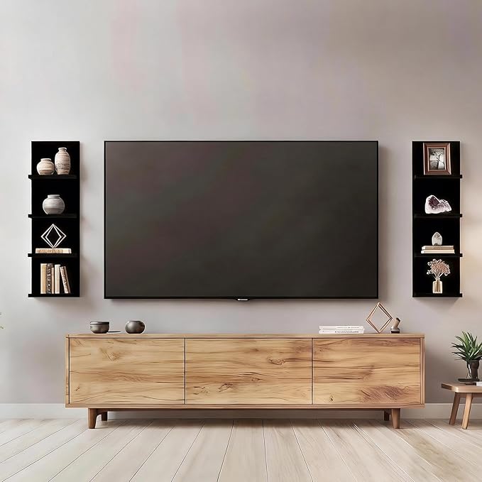 Homaterial Wall Shelves 4 Tier, Simple Vertical Corner Shelf