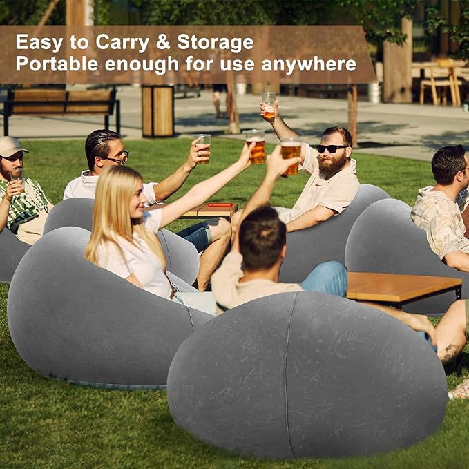 Realspring 6 9 12 Pcs Inflatable Bean Bag Chairs