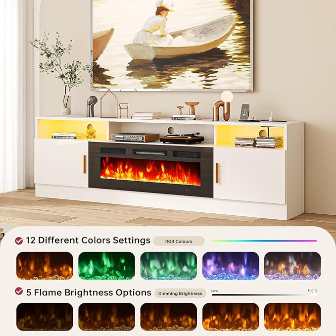 oneinmil 70" Fireplace TV Stand