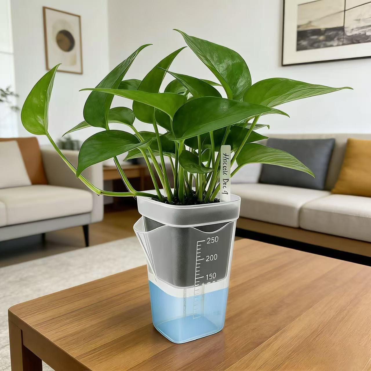 12 Pack 2.5 Inch Plant Pots with Plant Markers and Pen - Indoor Gardening Container Set, Clear Mini Plant Containers for Planting Arrangements