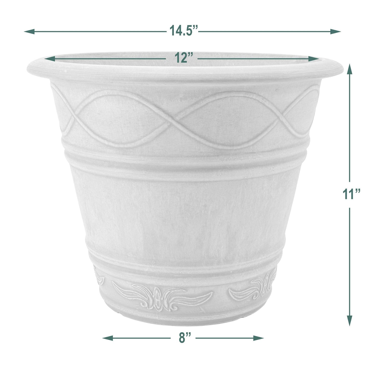 PSW Pot Collection Western Weave Planter Pot for Indoor and Outdoor Plants and Gardens, 14.5-inch, Chocolate