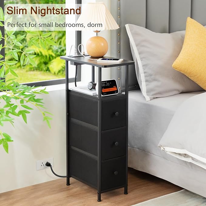 LOAKEKEL Narrow End Table Living Room