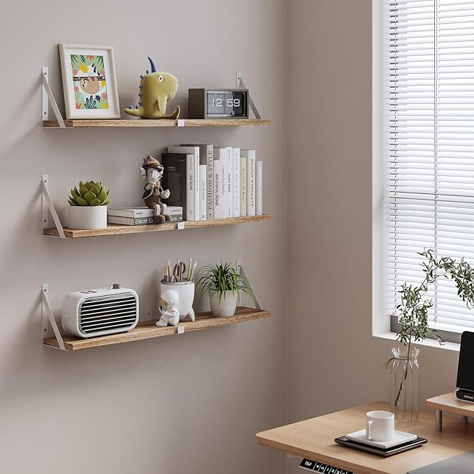 Austin yan Floating Bookshelf ,33inch, Wall Mounted Shelves