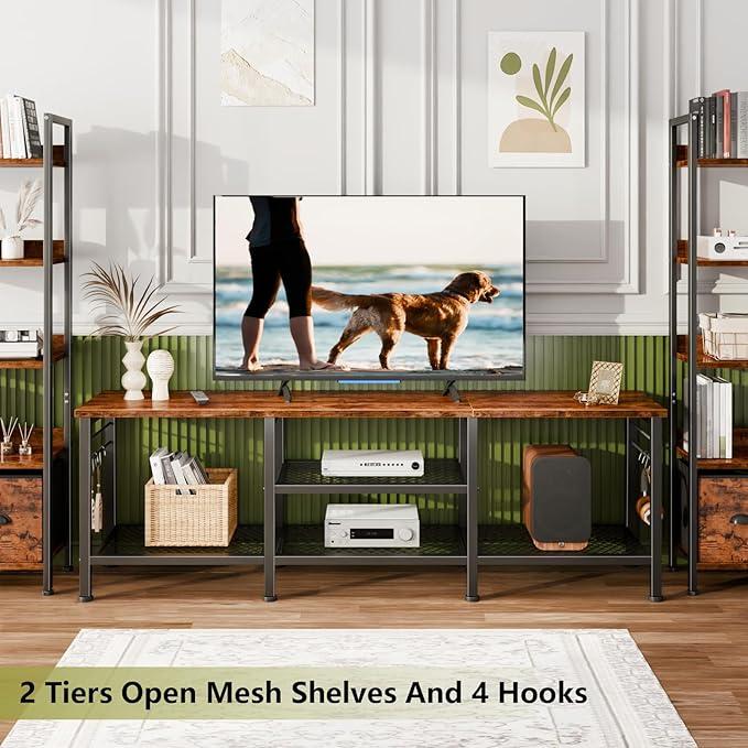 Furologee TV Stand for TVs up to 65 Inch, Entertainment Center