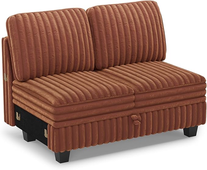 Belffin Corduroy Fabric Loveseat Module