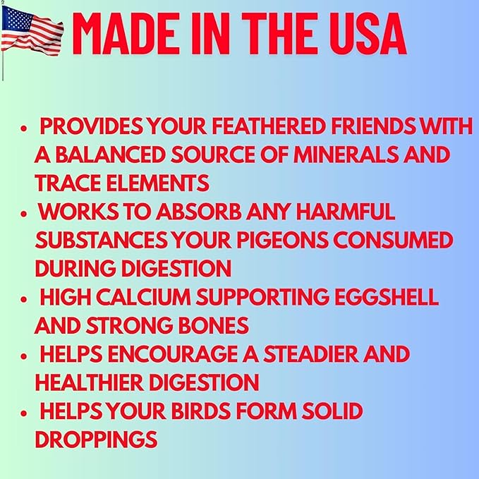 Red & Lime Stones Mix Grit Minerals, High Calcium Supplement, Designed to Promote Strong Bones, Better Digestion, and Overall Well-Being for Pigeons, Small Cage Birds, Duck and Chickens 3 Pounds Bag