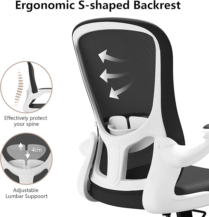 Ergonomic Office Chair, Comfort Swivel Home Office Task Chair, Breathable Mesh