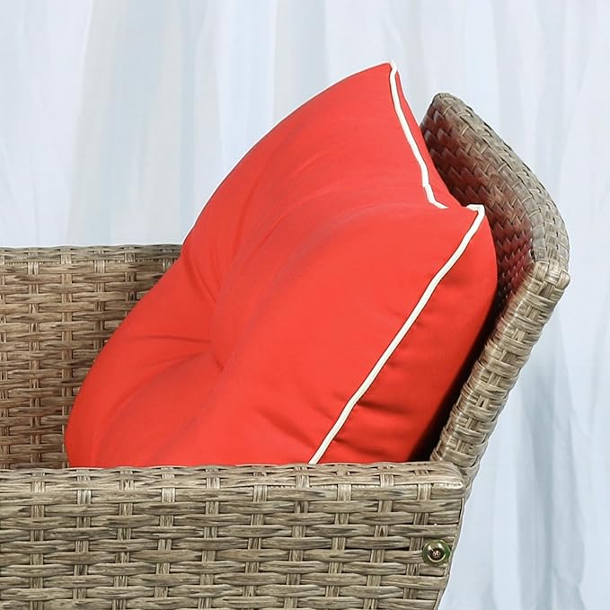 Outsunny 5 Pieces Rattan Wicker Lounge Chair Outdoor Patio Conversation Set