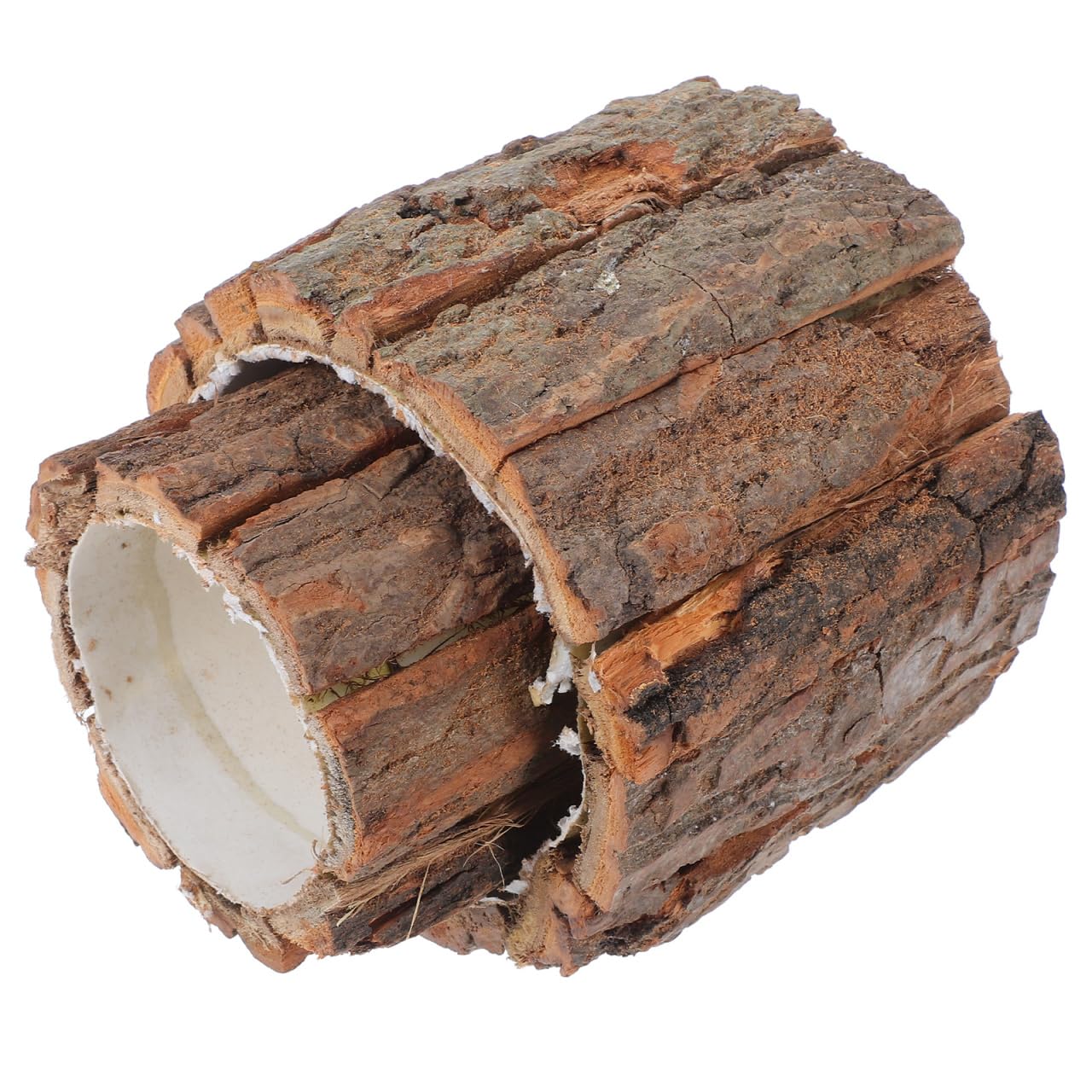 ARTIBETTER Rustic Bark Flower Pot, Natural Tree Bark Design; Water-Resistant Planter for Planting Flowers, Garden Decor, Porch or Rustic Wedding Decoration