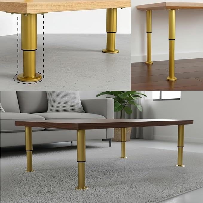 4PCS Adjustable 3.1-4.7 Inch Metal Furniture Legs Brass Furniture Replacement