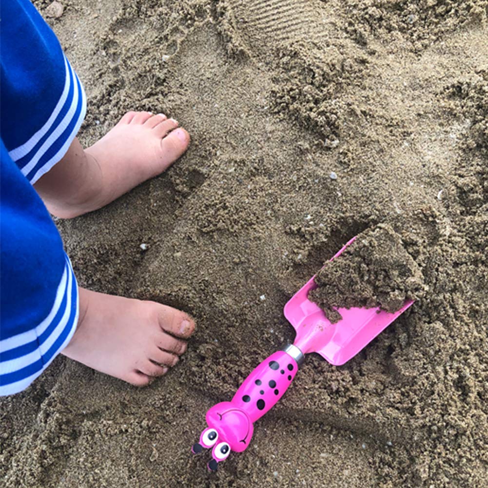 TAOYIO Kids Gardening Tools Gloves Set: 4 Cute Shovel Spade for Kid Garden Work with 1 Toddler Gloves for Teen Boy Girls