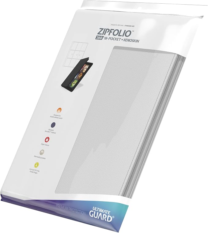 Ultimate Guard Zipfolio 360 – 18 Pocket Xenoskin White