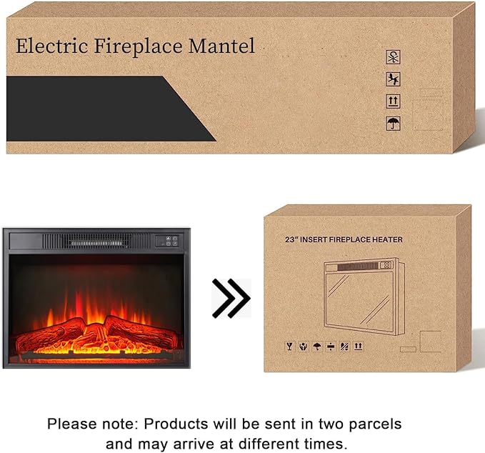 72" LED Lights Electric Fireplace