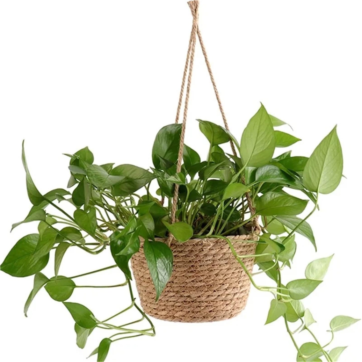 Garden Hanging Planter Storage Basket Jute Rope Woven Indoor Outdoor Flower Pot Holder Plant Hangers Home Decor
