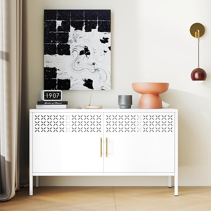 Tokawa Metal Storage Cabinet, 2-Door Short Locker Cabinets