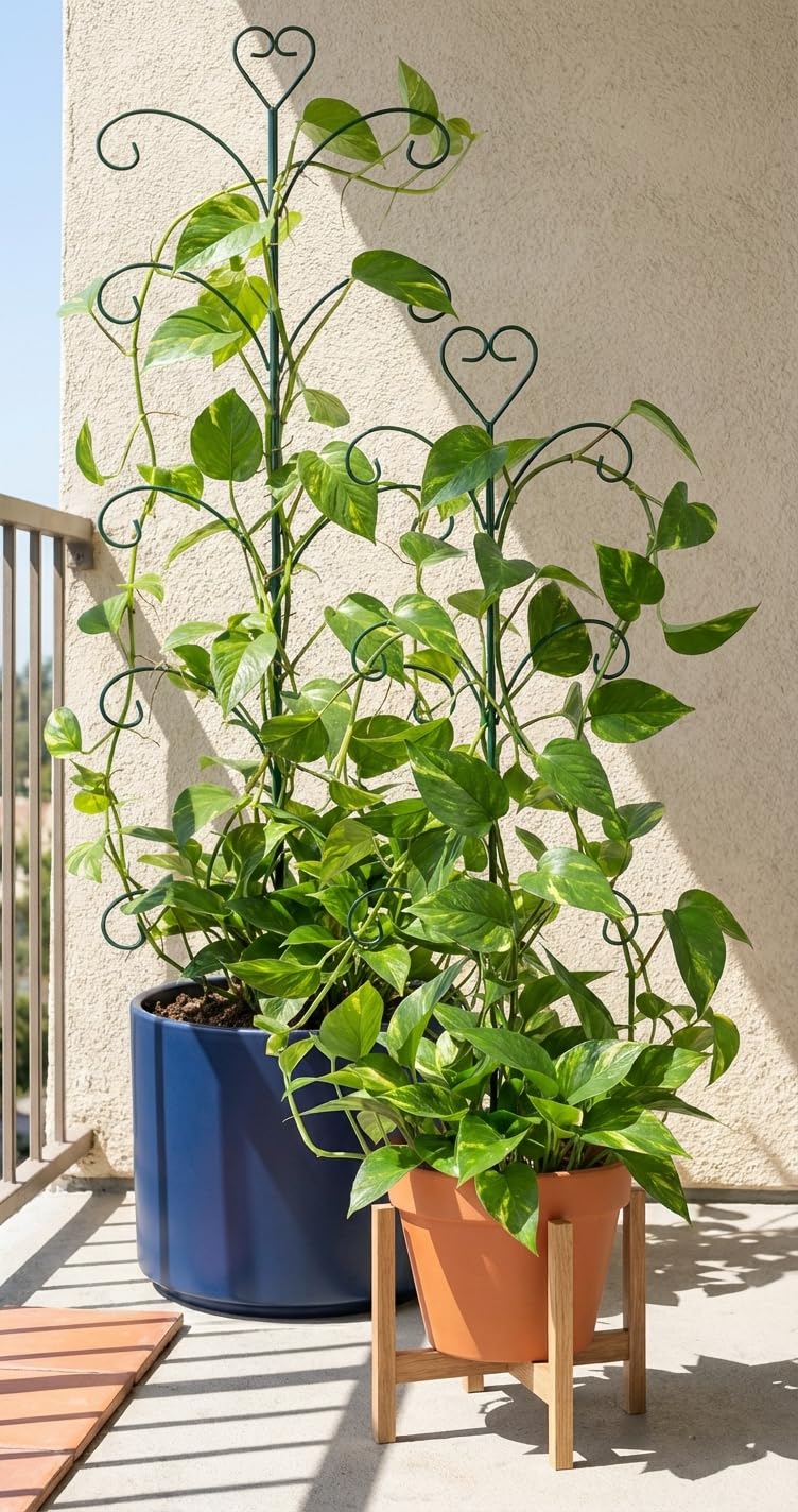 2 Pack Monstera Plant Support Trellis, 31” & 46” Adjustable Steel Plant Stakes for Indoor & Outdoor Use, Plant Trellis for Potted Climbing Plants, Tall Pothos Plant Climber Support for Ivy Pothos Hoya