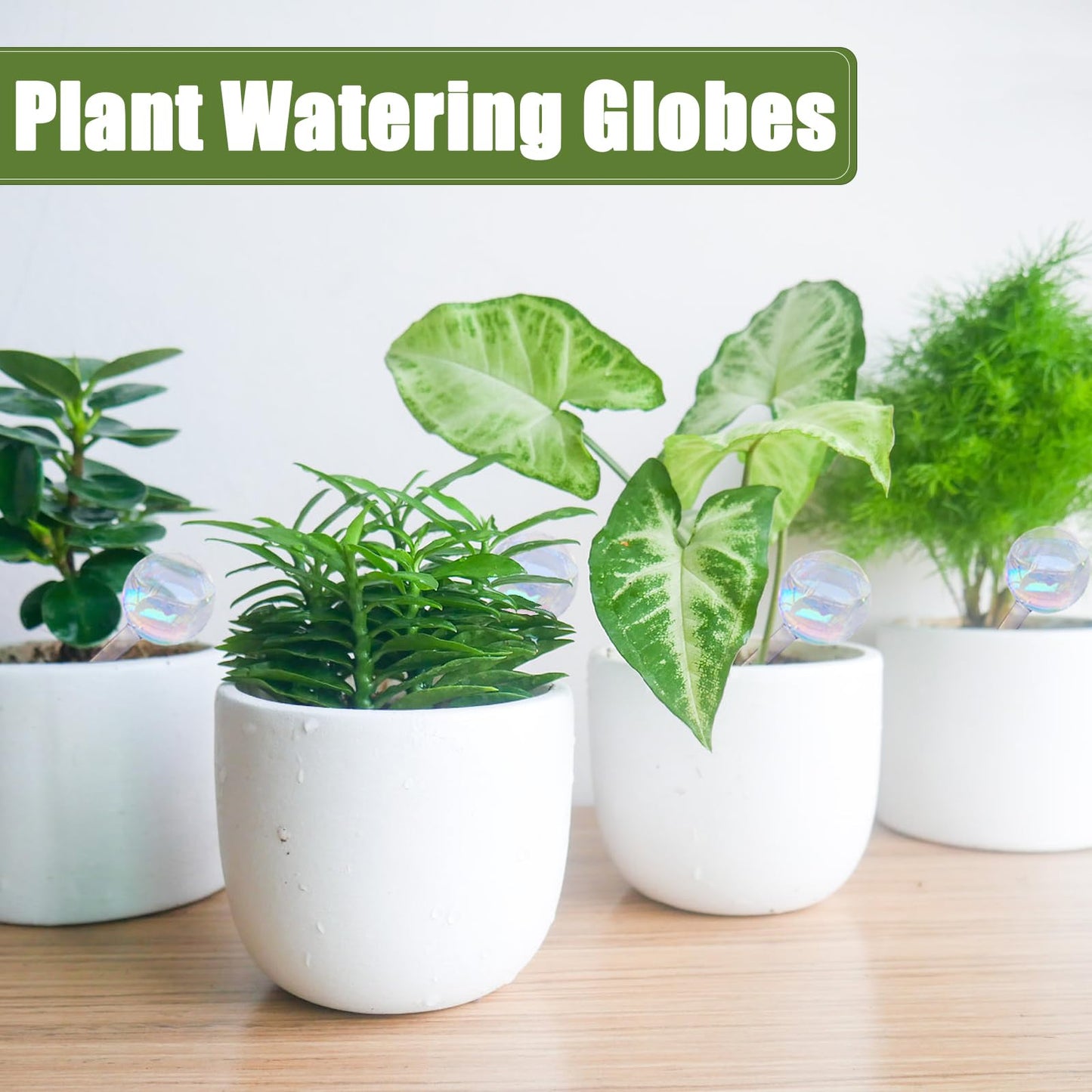Pynqdfu 8 Pcs Plant Watering Globes,Glass Rainbow Gradient Plant Watering Globes,Self Watering Planter Insert,Automatic Plant Watering Devices for Indoor Outdoor,Flowerpot,Hanging Plants,Home Garden