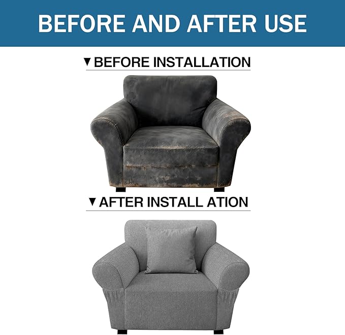 Armchair Slipcover with 1 Pillow Cover