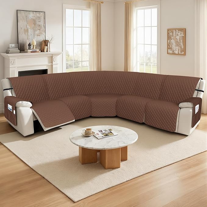 Arfntevss Recliner Sectional Couch Covers 1OO% Waterproof L Shape Sofa Cover