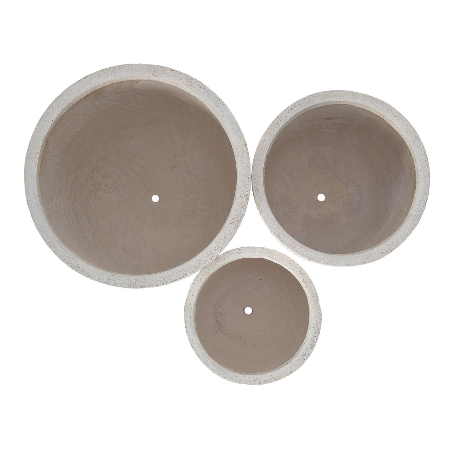 Merax Indoor Outdoor Plant Pots with Drainage Holes and Rubber Plug– Set of 3,Large Lightweight MGO Flower Pots (16.9/13.7/11 Inch) – Modern Planters for Indoor Plants, Room & Office Décor,Beige