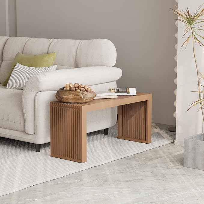 Bamboo Small Dining Bench, Farmhouse Bench