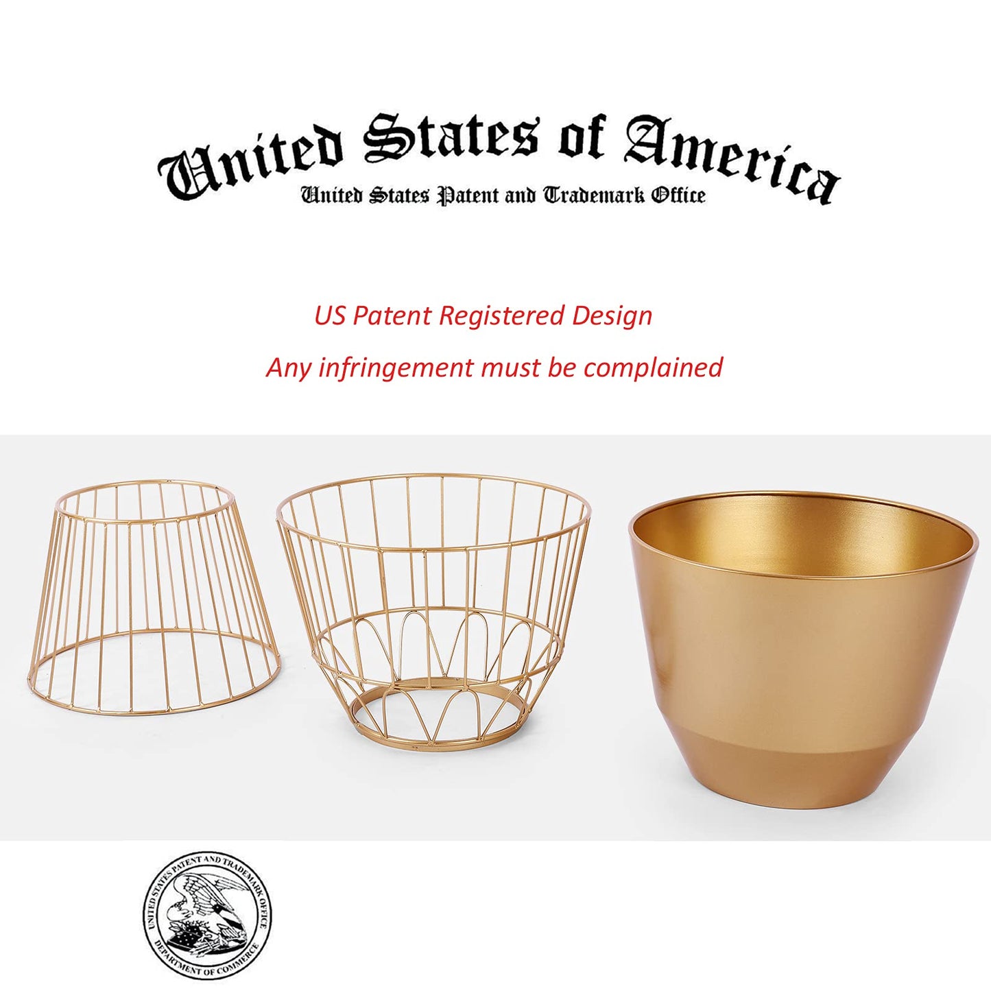 MSTFLOR Metal Planter Stand with Pot 12" - Decorative Gold Plant Stand Holder Flower Potted Rack for Corner Display, Living Room, Office, Indoor, Modern Home Decor - 17.5" Tall