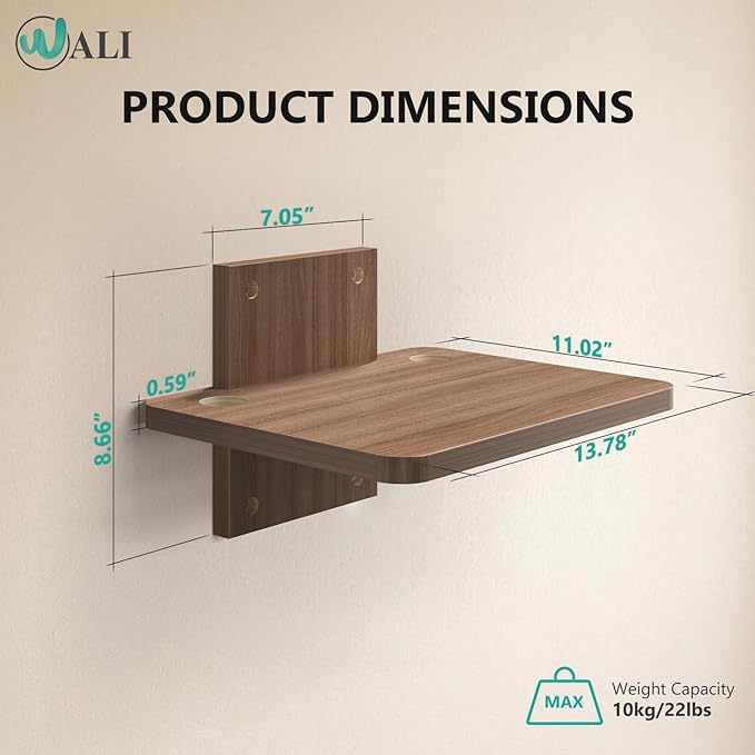 WALI Floating TV Shelf, 1 Tier Projector Shelf