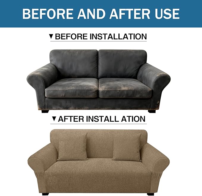 Loveseat Slipcover with 2 Pillow Cover