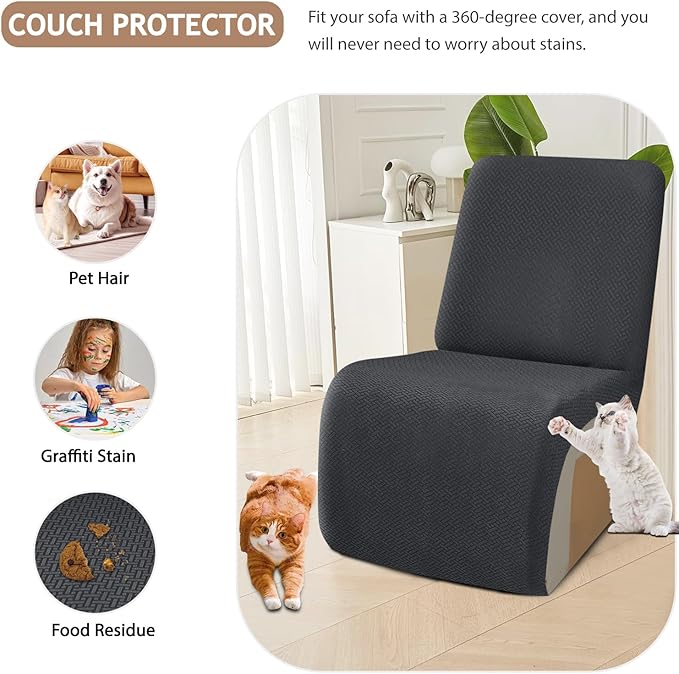 ALIECOM 100% Waterproof Recliner Sectional Couch Covers L Shape Stretch Corner