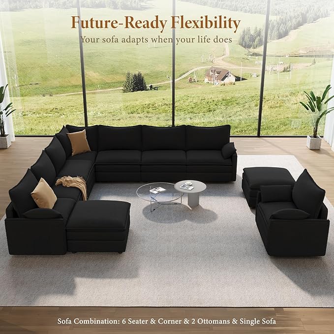 Vesgantti Large Modular Sectional Sofa, Big Comfy Cloud Couch