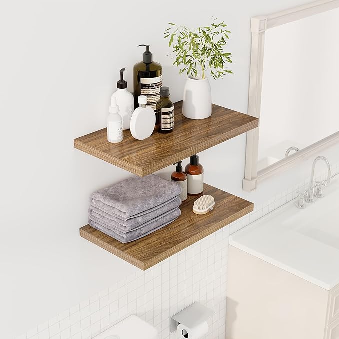 Dreamland 24" Floating Shelves for Wall, Wall-Mounted Shelves for Bedroom