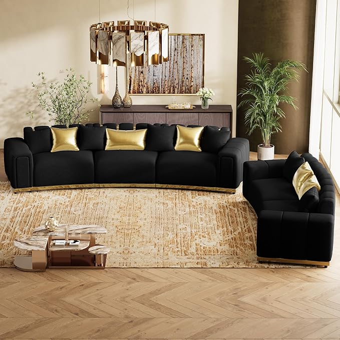 104" Oversized Velvet Chesterfield Couch