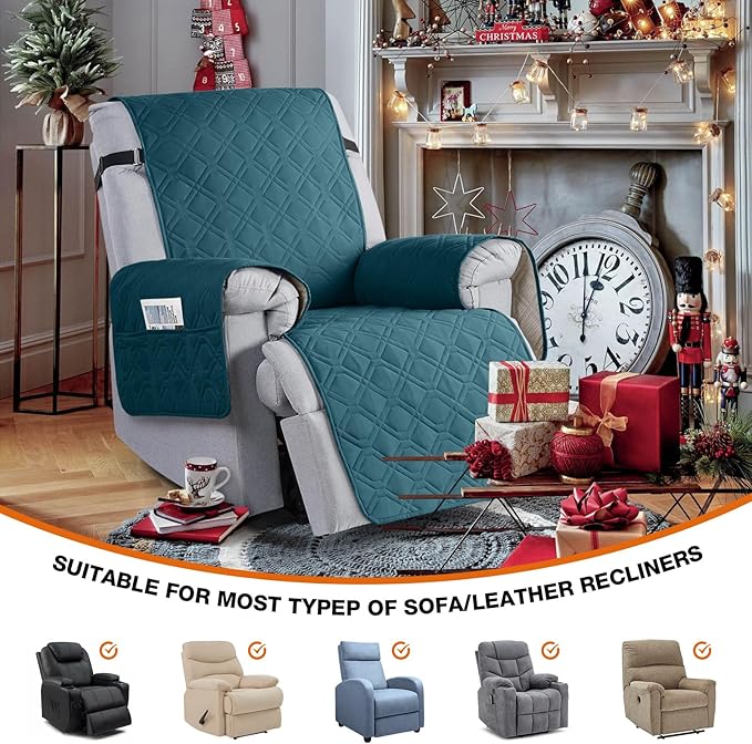 VANSOFY 100% Waterproof Recliner Chair Covers, Recliner Cover Non-Slip Dog
