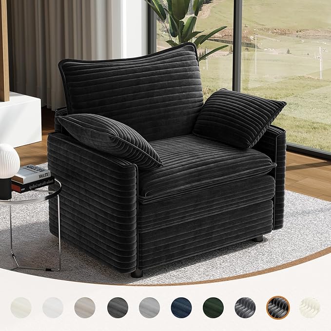Vesgantti 40" Single Seat Sofa, Comfy Cloud Couch Deep Seat Upholstered Couch