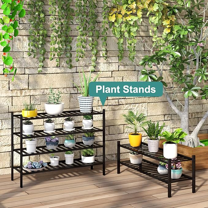 viewcare Black Shoe Rack, 2-Tier Long Shoe Rack