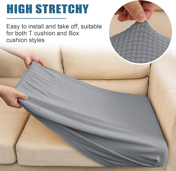 Water Repellent Sofa Cushion Cover, Stretch Sectional Couch Covers Separete
