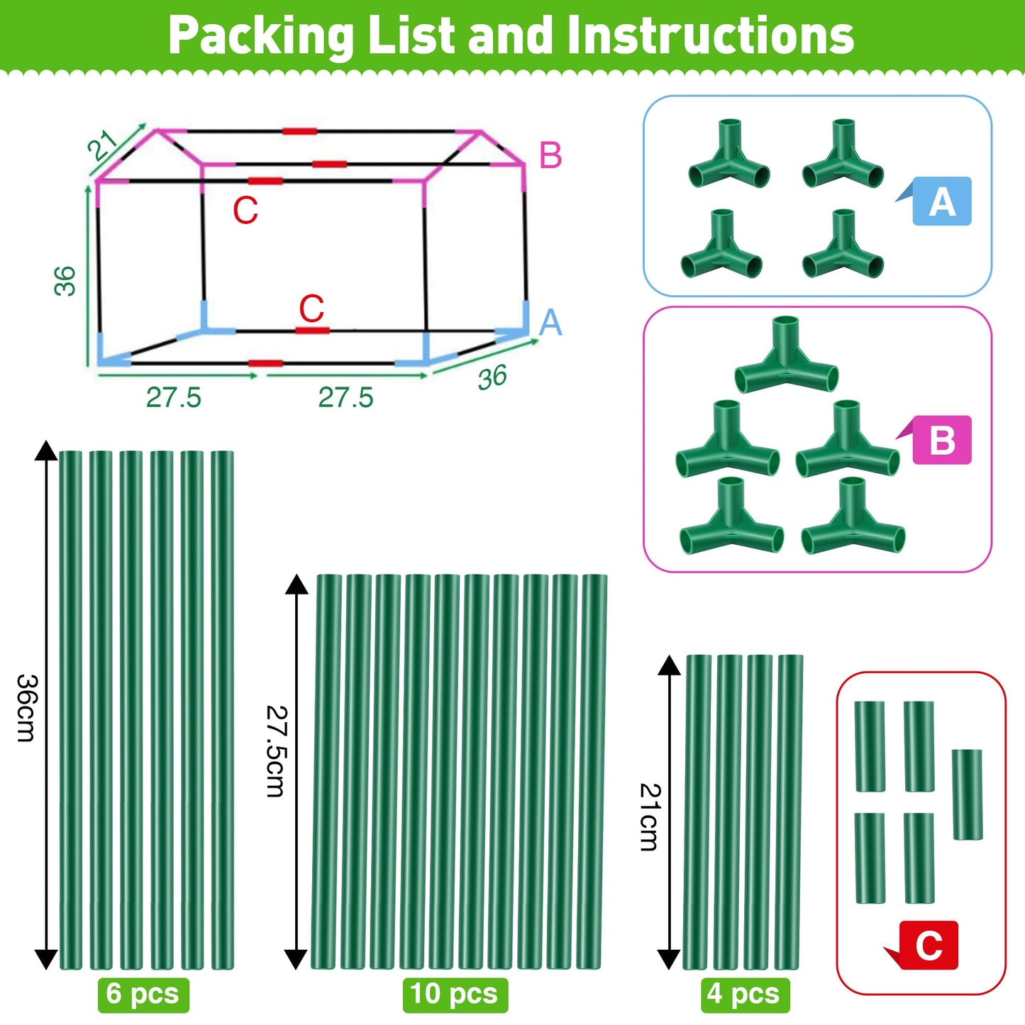 Mini Greenhouse with Potting Mat for Indoor Plant, Heavy Duty Portable Green House with Waterproof Pot Pad for Small Plants, Clear Small Plant Tent for Seed Humidity (Green)