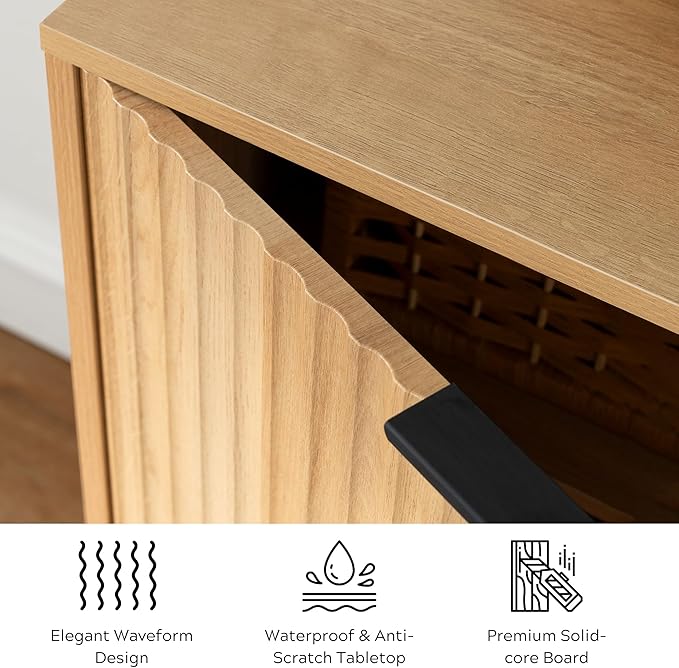 EYYTHUNG Fluted Storage Cabinet