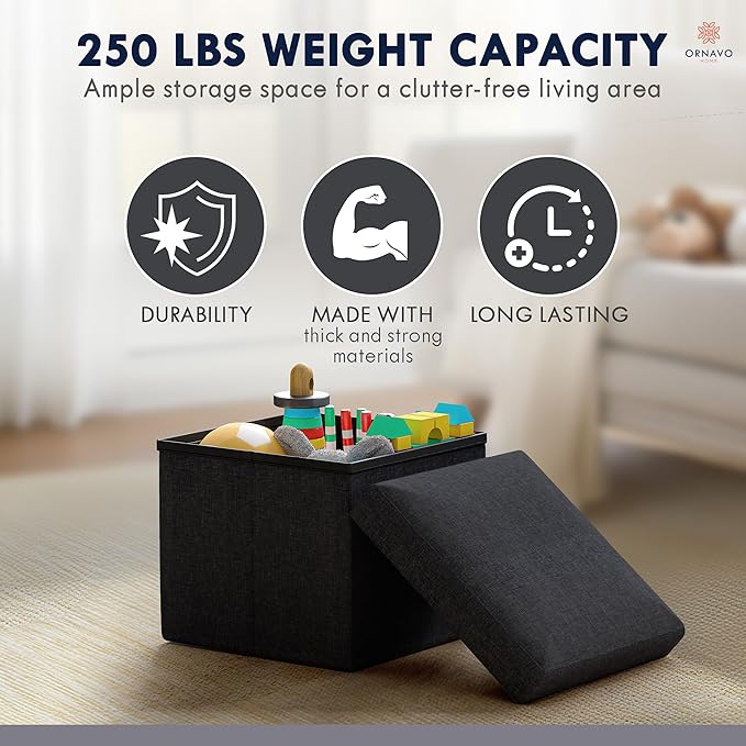 Ornavo Home Small Storage Ottoman,