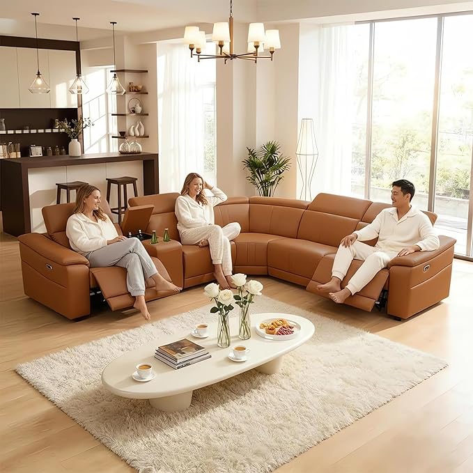 Power Recliner Sofa Set, Reclining Sectional Sofa Couch