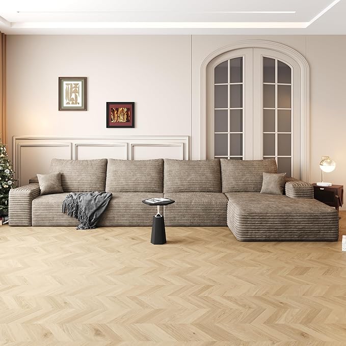 136" Sectional Couches for Living Room Cloud Couch Sofa