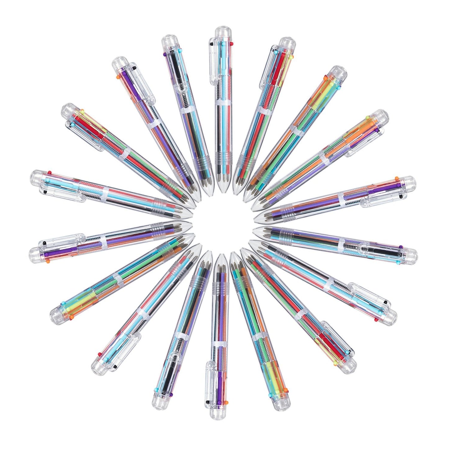 favide 22 Pack 0.5mm 6-in-1 Multicolor Ballpoint Pen,6-Color Retractable Ballpoint Pens for Office School Supplies Students Children Gift,Kids Party Favors