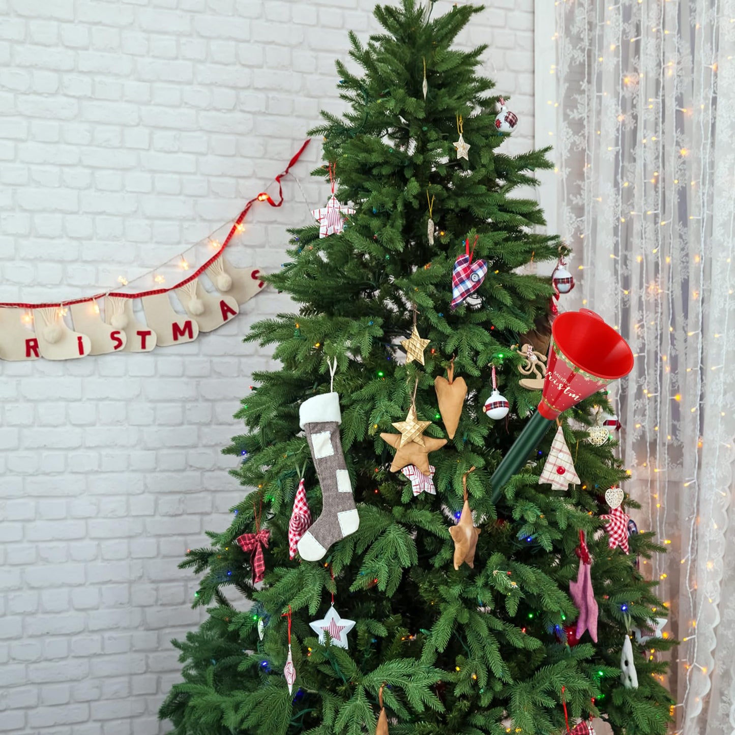 Christmas Tree Watering Funnel-39 Inch Adjustable 3-Section Long Funnel Spout Funnel Watering System Xmas Plant Watering Tool for Large Indoor Outdoor Plants (2)