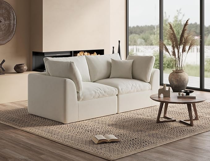 ohllob 78.9" Loveseat Sofa, Cloud Boneless Couches