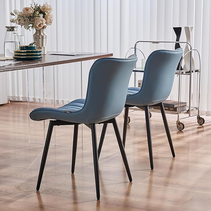 YOUNUOKE Mid-Century Modern Dining Chairs Set of 2, Armless Accent Chair