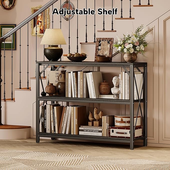 Homeiju Entry Table 40" Width, 3-Tier Entryway Table