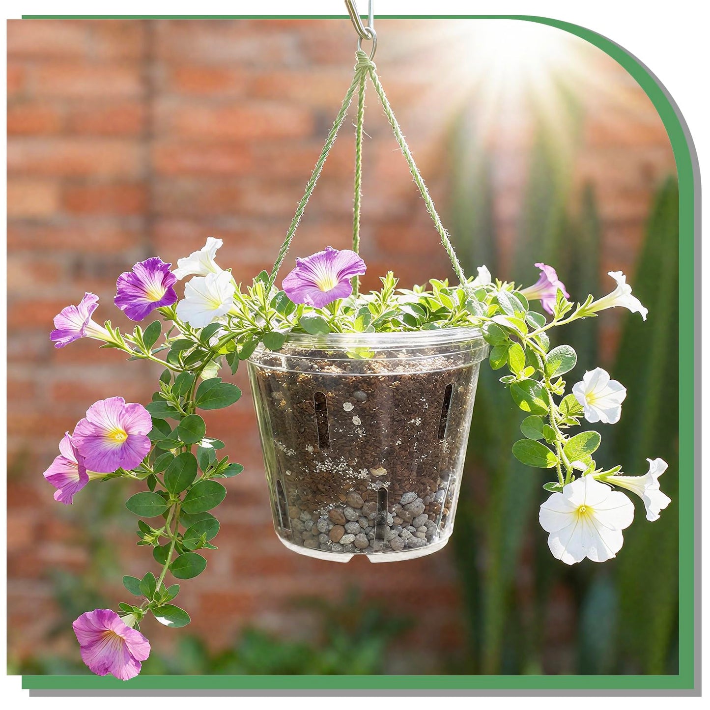 CHTASO 10 Pack Clear Orchid Pots with Holes, 6.7 Inch Slotted Plastic Planters for Repotting, Breathable Flower Pots for Indoor Outdoor Plants, Promotes Healthy Root Growth